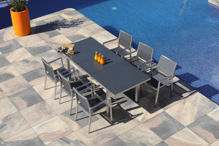 SET CASSIS 1 TABLE   6 FAUTEUILS CASSIS