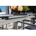 TABLE KENTIA 180/240X100 - LATTES ALUMINIUM GRISÉE